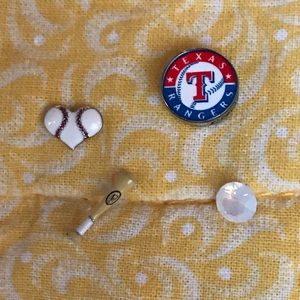 Texas Rangers Baseball Theme Charm Set